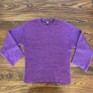 Urban Outfitters Purple/Violet Crewneck Knitted Sweater w/ Wide Sleeves